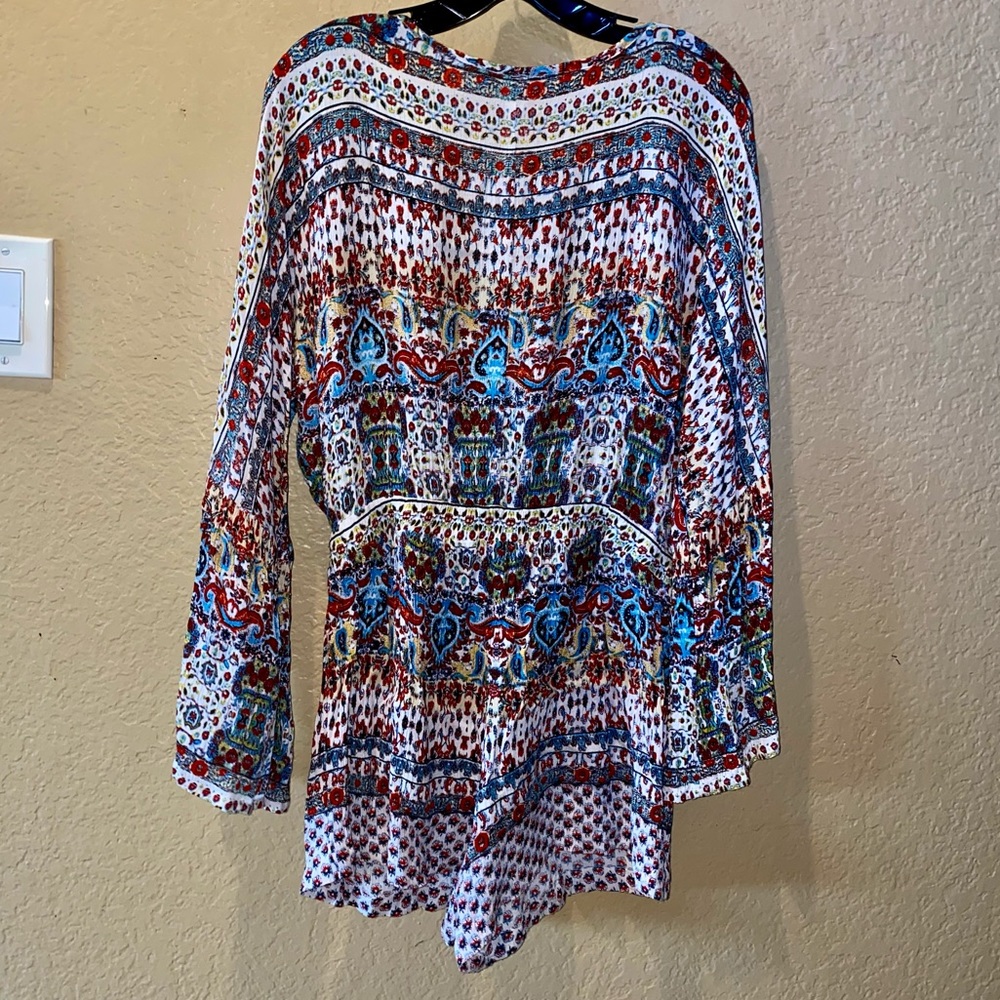 Bohemian Style Multicolored Short Romper - image 4